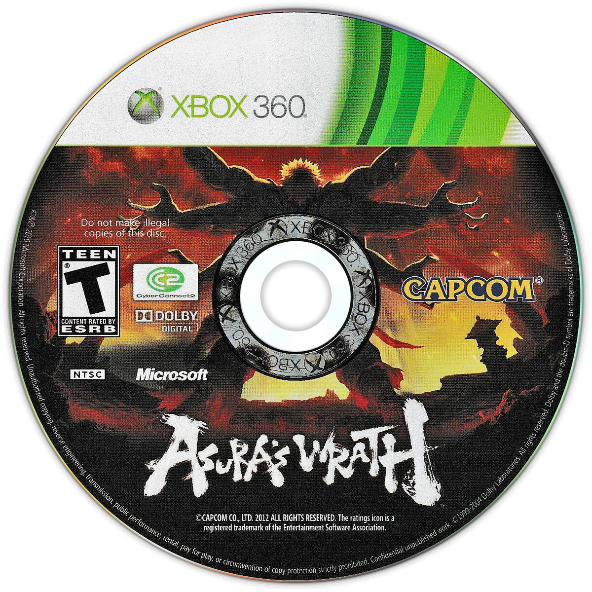 Asura's Wrath | Xbox 360 | game disc/cartridge 1 | Region: North America | Source: LaunchBox