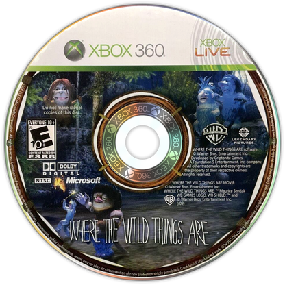
Where the Wild Things Are | Xbox 360 | game disc/cartridge 1 | Region: North America | Source: LaunchBox
