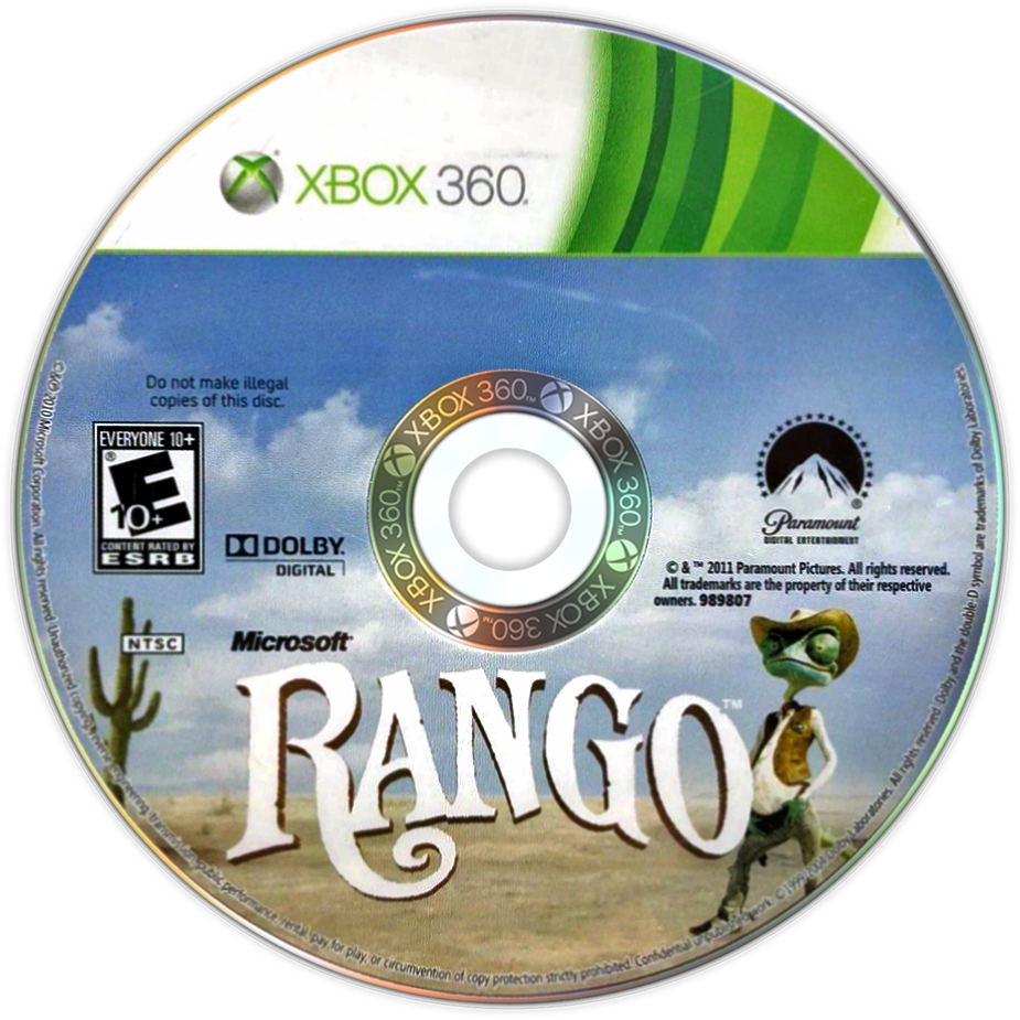
Rango | Xbox 360 | game disc/cartridge 1