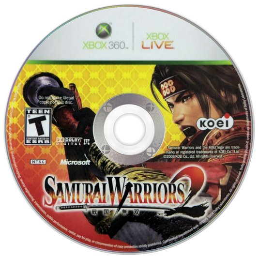 
Samurai Warriors 2 | Xbox 360 | game disc/cartridge 1 | Region: North America | Source: LaunchBox
