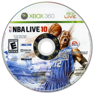 
NBA Live 10 | Xbox 360 | game disc/cartridge 1