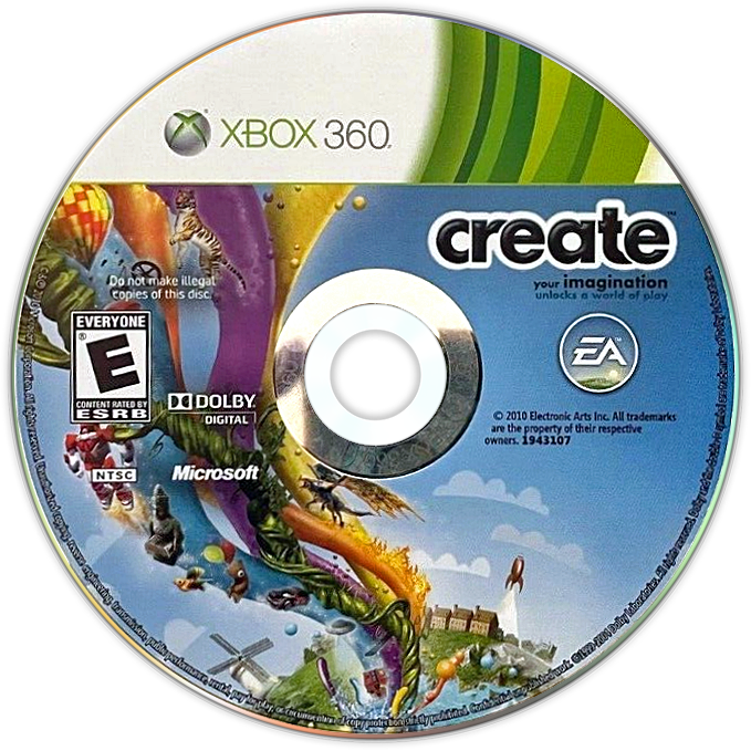 
Create | Xbox 360 | game disc/cartridge 1