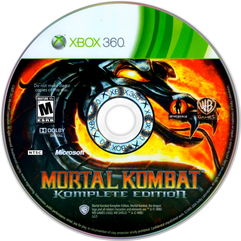
Mortal Kombat: Komplete Edition | Xbox 360 | game disc/cartridge 1