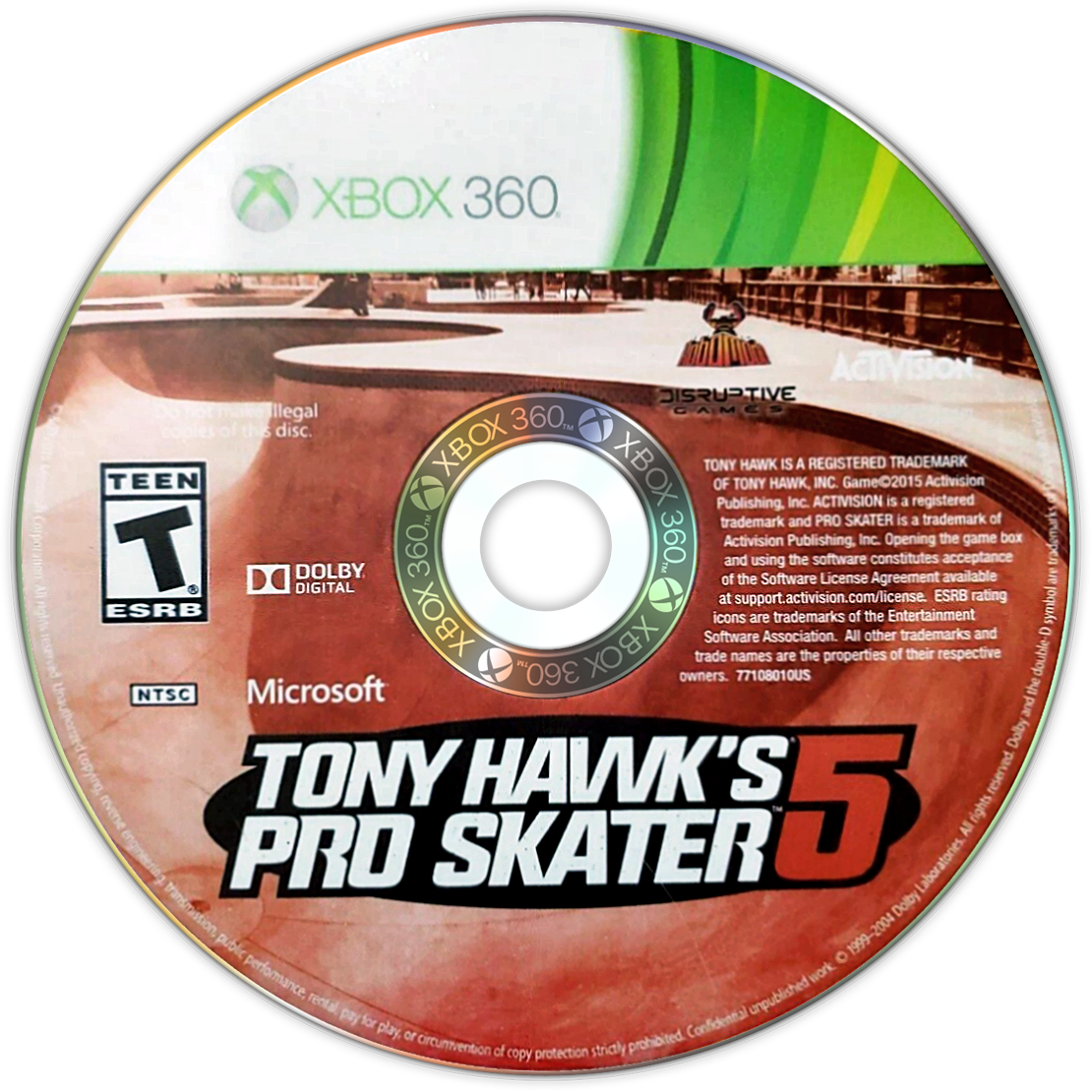
Tony Hawk's Pro Skater 5 | Xbox 360 | game disc/cartridge 1