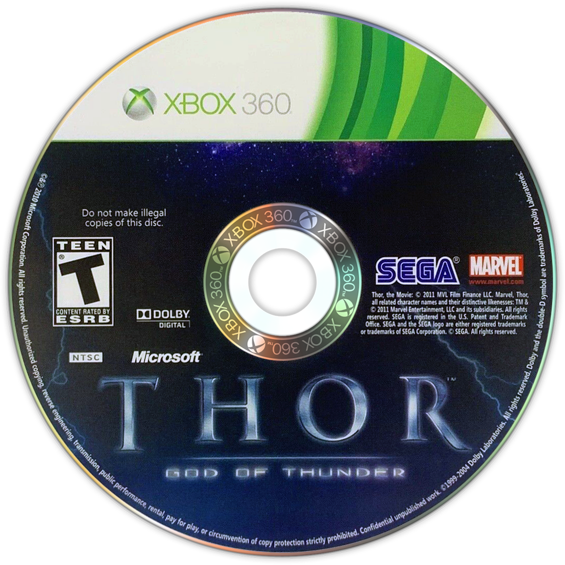 
Thor: God of Thunder | Xbox 360 | game disc/cartridge 1