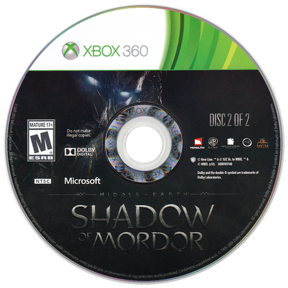 
Middle-Earth: Shadow of Mordor | Xbox 360 | game disc/cartridge 1 | Region: North America | Source: LaunchBox