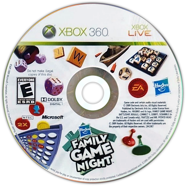 
Hasbro Family Game Night | Xbox 360 | game disc/cartridge 1