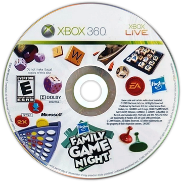
Hasbro Family Game Night | Xbox 360 | game disc/cartridge 1