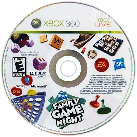 
Hasbro Family Game Night | Xbox 360 | game disc/cartridge 1