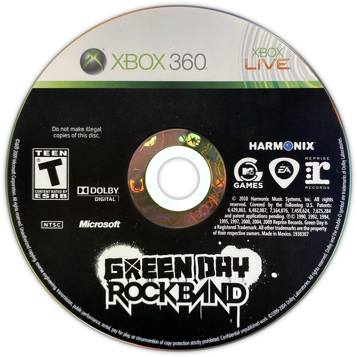
Green Day: Rock Band | Xbox 360 | game disc/cartridge 1