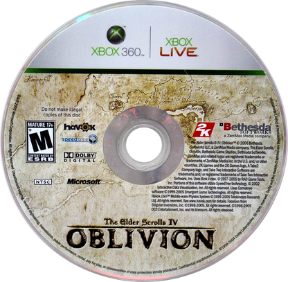 
The Elder Scrolls IV: Oblivion | Xbox 360 | game disc/cartridge 1 | Region: North America | Source: LaunchBox