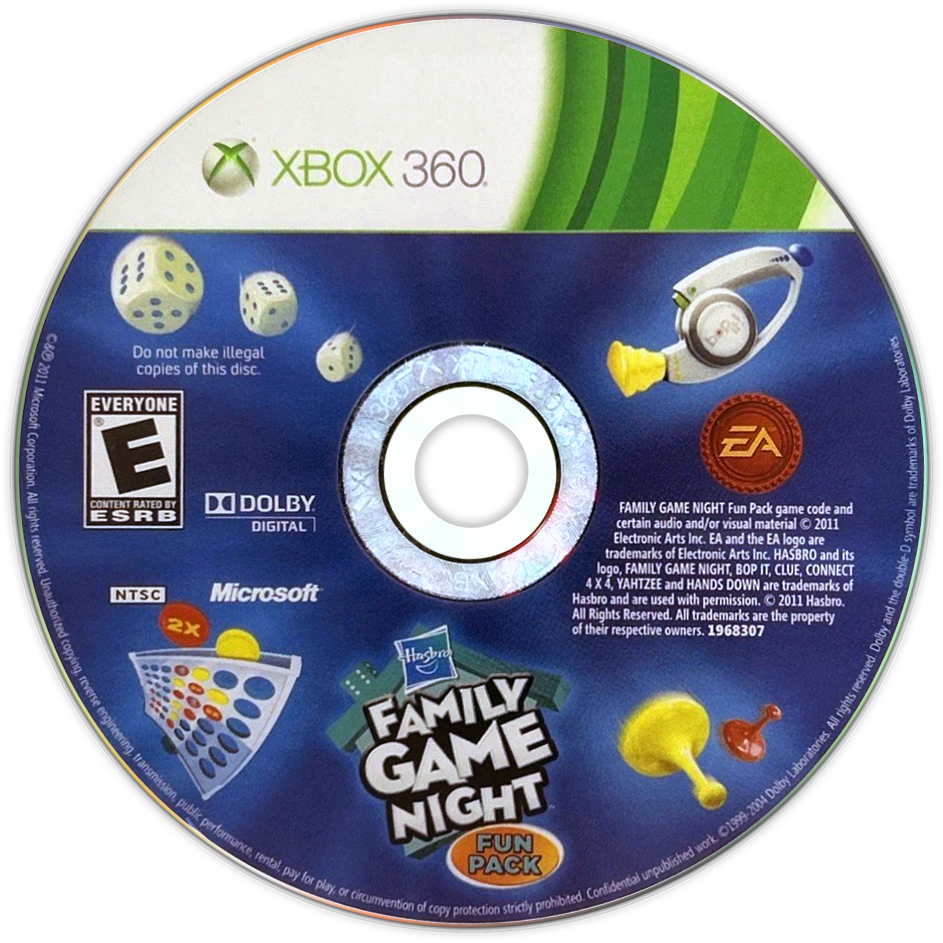 
Hasbro Family Game Night Fun Pack | Xbox 360 | game disc/cartridge 1