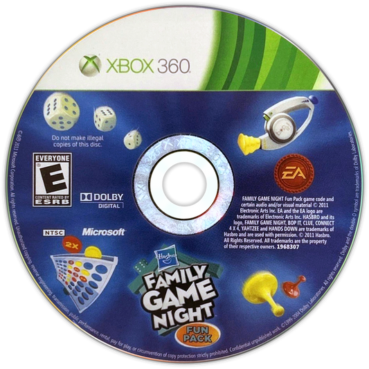 
Hasbro Family Game Night Fun Pack | Xbox 360 | game disc/cartridge 1