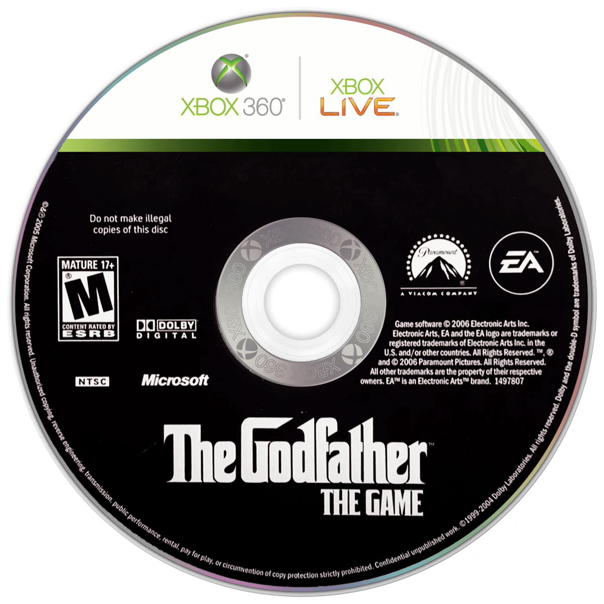 
The Godfather: The Game | Xbox 360 | game disc/cartridge 1 | Region: North America | Source: LaunchBox