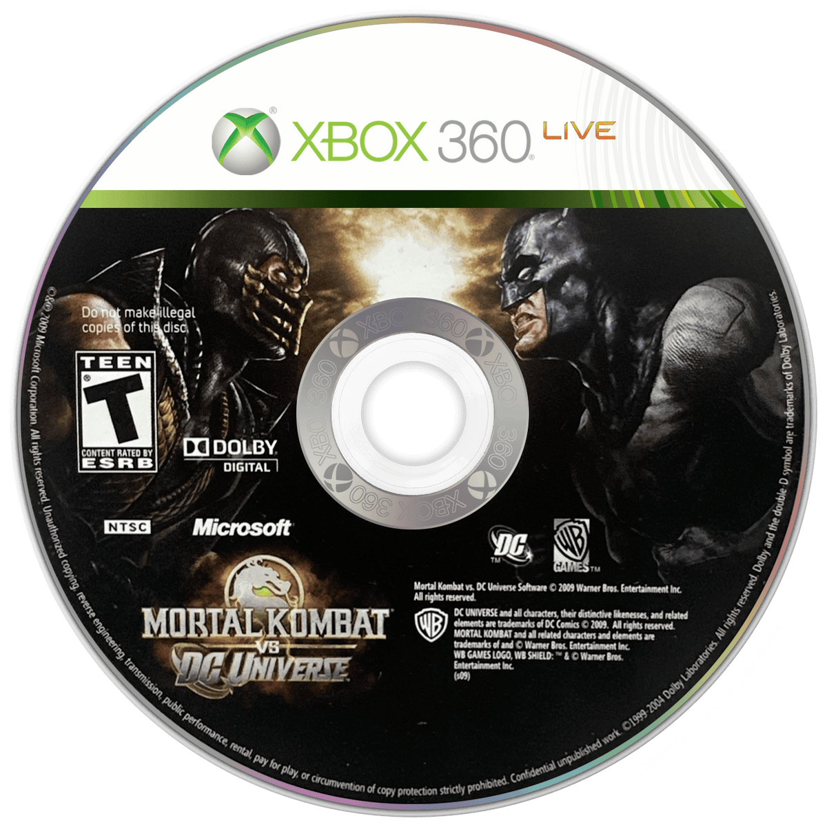 
Mortal Kombat vs. DC Universe | Xbox 360 | game disc/cartridge 1