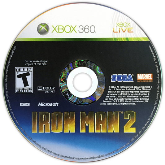 
Iron Man 2 | Xbox 360 | game disc/cartridge 1