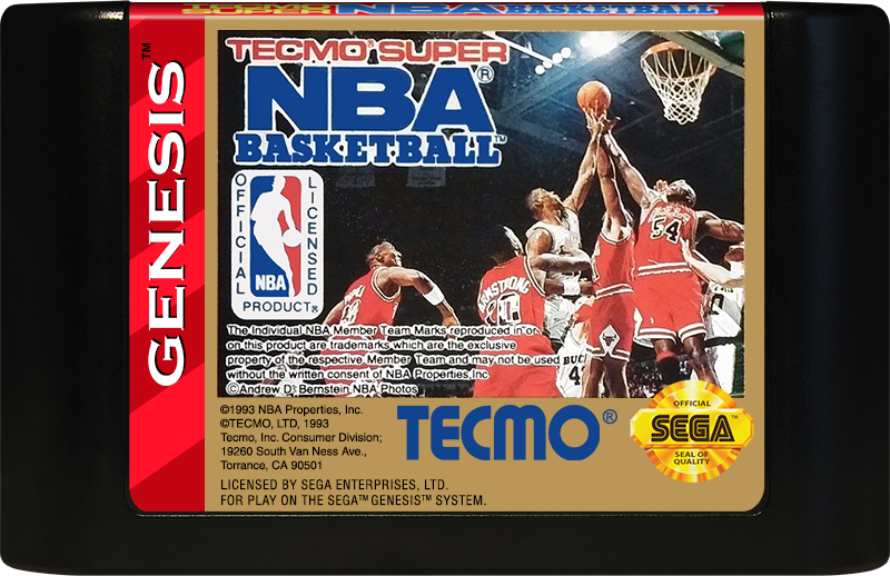 Tecmo Super NBA Basketball | Genesis | game disc/cartridge 1
