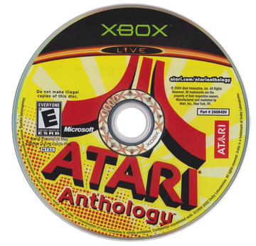 
Atari: Anthology | Xbox | game disc/cartridge 1 | Region: North America | Source: LaunchBox