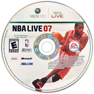 
NBA Live 07 | Xbox 360 | game disc/cartridge 1