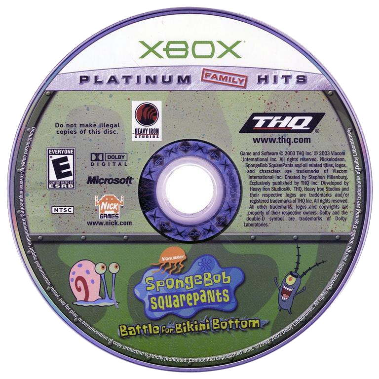 
SpongeBob SquarePants: Battle for Bikini Bottom | Xbox | game disc/cartridge 1