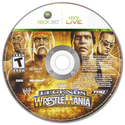 
WWE Legends of WrestleMania | Xbox 360 | game disc/cartridge 1 | Region: North America | Source: LaunchBox