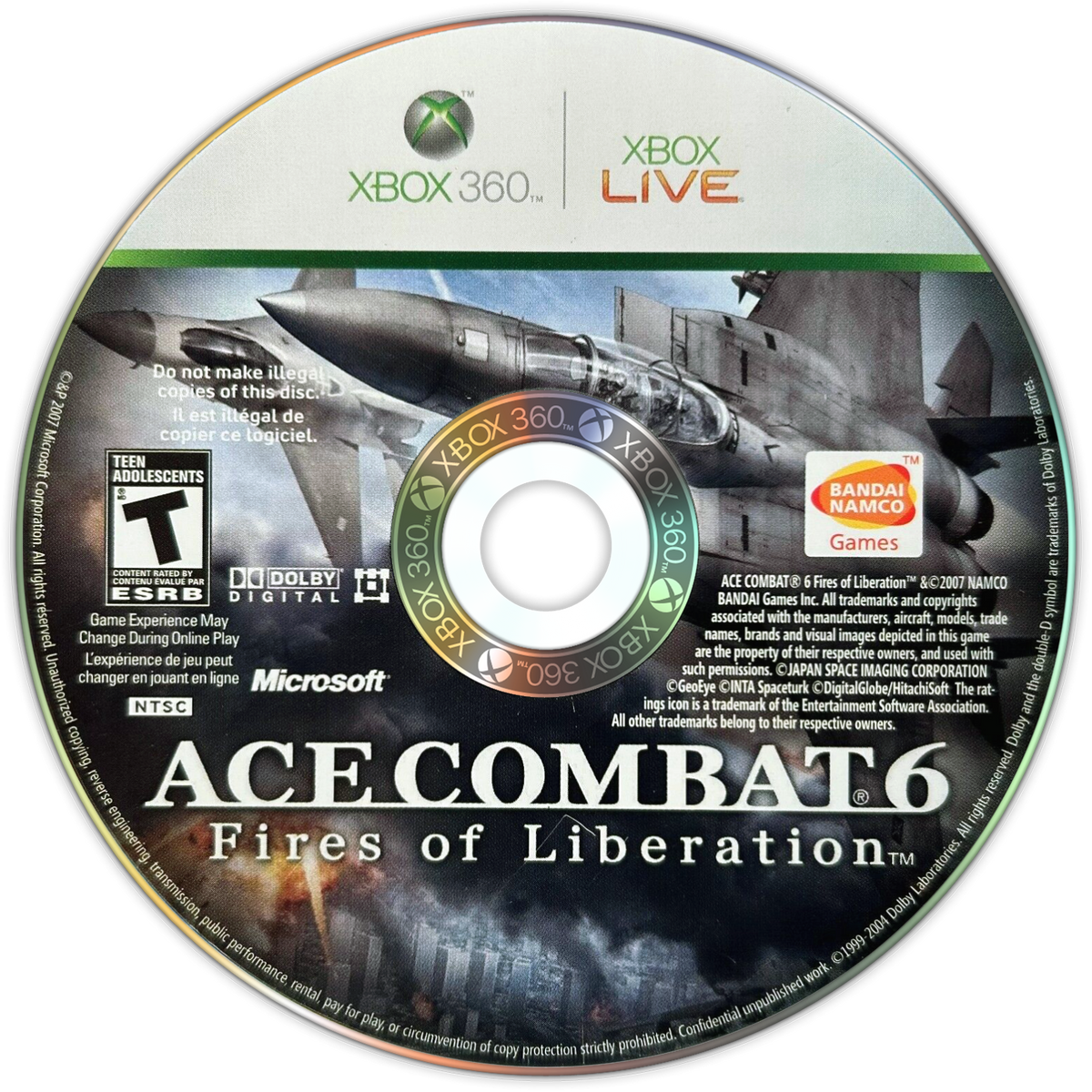 
Ace Combat 6: Fires of Liberation | Xbox 360 | game disc/cartridge 1 | Region: North America | Source: LaunchBox