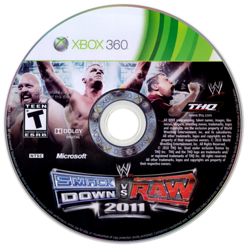 
WWE Smackdown vs. Raw 2011 | Xbox 360 | game disc/cartridge 1 | Region: North America | Source: LaunchBox