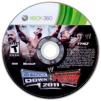 
WWE Smackdown vs. Raw 2011 | Xbox 360 | game disc/cartridge 1 | Region: North America | Source: LaunchBox