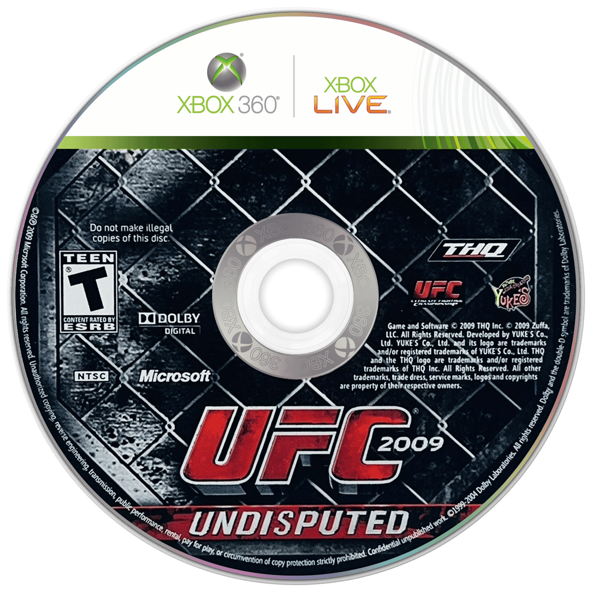 
UFC 2009 Undisputed | Xbox 360 | game disc/cartridge 1 | Region: North America | Source: LaunchBox
