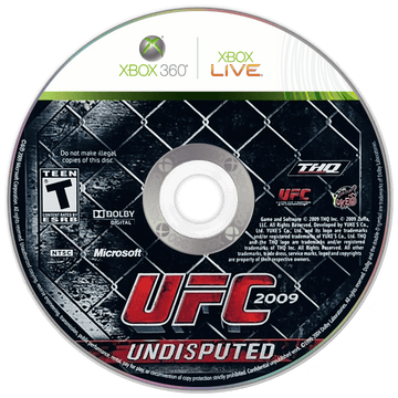 
UFC 2009 Undisputed | Xbox 360 | game disc/cartridge 1 | Region: North America | Source: LaunchBox