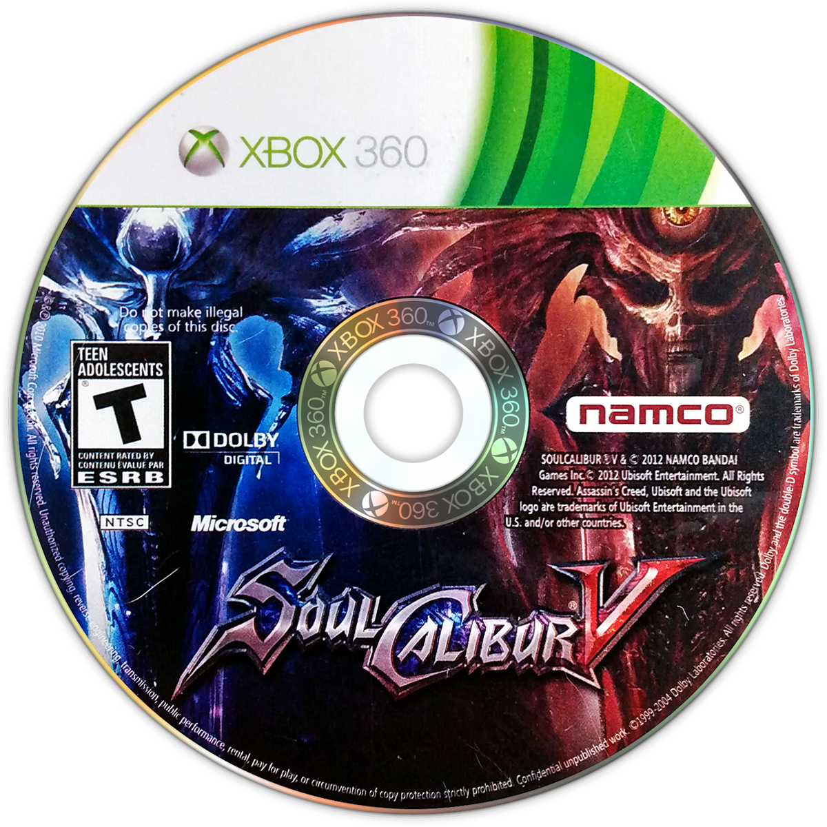 SoulCalibur V | Xbox 360 | game disc/cartridge 1 | Region: North America | Source: LaunchBox