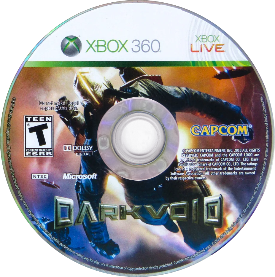 Dark Void | Xbox 360 | game disc/cartridge 1 | Region: North America | Source: LaunchBox