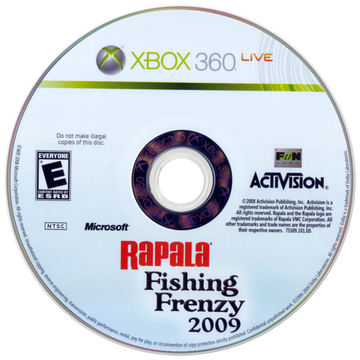 
Rapala Fishing Frenzy 2009 | Xbox 360 | game disc/cartridge 1 | Region: North America | Source: LaunchBox