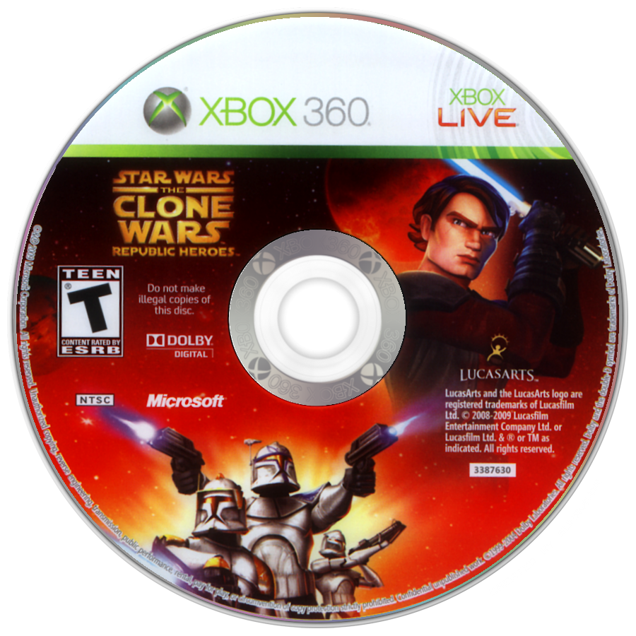 
Star Wars: The Clone Wars - Republic Heroes | Xbox 360 | game disc/cartridge 1