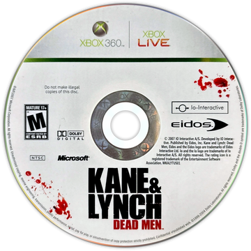 
Kane & Lynch: Dead Men | Xbox 360 | game disc/cartridge 1 | Region: North America | Source: LaunchBox