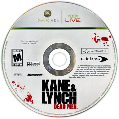 
Kane & Lynch: Dead Men | Xbox 360 | game disc/cartridge 1 | Region: North America | Source: LaunchBox