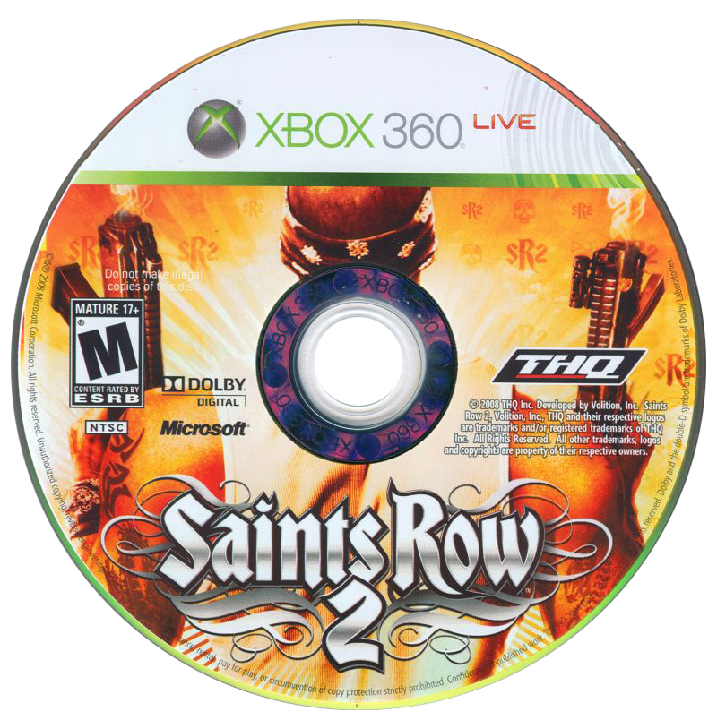 Saints Row 2 | Xbox 360 | game disc/cartridge 1 | Region: North America | Source: LaunchBox