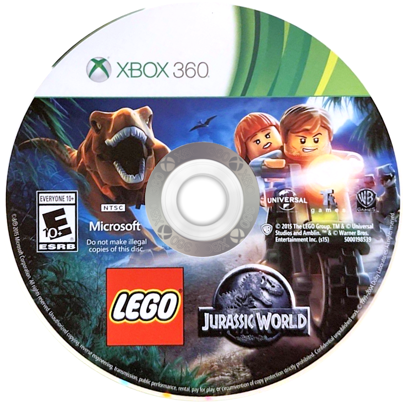 LEGO Jurassic World | Xbox 360 | game disc/cartridge 1 | Region: North America | Source: LaunchBox
