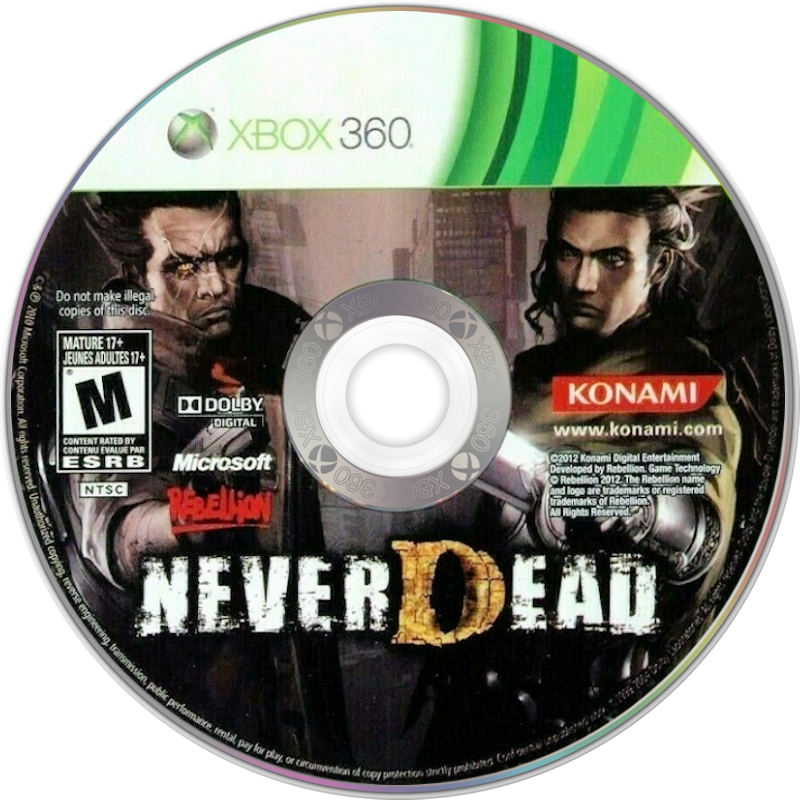 
NeverDead | Xbox 360 | game disc/cartridge 1
