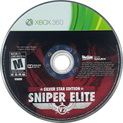 
Sniper Elite V2 [Silver Star Edition] | Xbox 360 | game disc/cartridge 1 | Region: North America | Source: LaunchBox