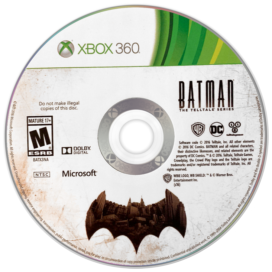 Batman: The Telltale Series | Xbox 360 | game disc/cartridge 1 | Region: North America | Source: LaunchBox
