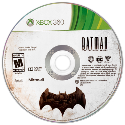 
Batman: The Telltale Series | Xbox 360 | game disc/cartridge 1 | Region: North America | Source: LaunchBox
