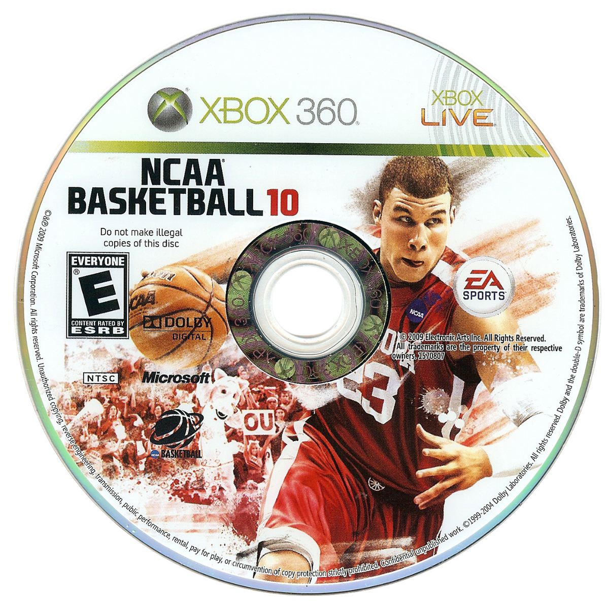 NCAA Basketball 10 | Xbox 360 | game disc/cartridge 1 | Region: North America | Source: LaunchBox
