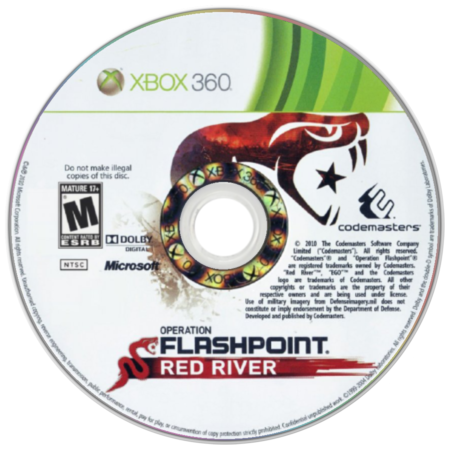 
Operation Flashpoint: Red River | Xbox 360 | game disc/cartridge 1