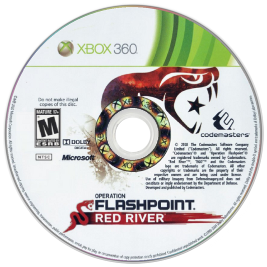 Operation Flashpoint: Red River | Xbox 360 | game disc/cartridge 1 | region=North America | launchbox-bcf3151c9028 | source=LaunchBox