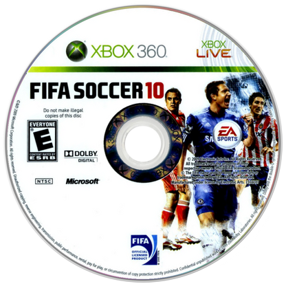 
FIFA Soccer 10 | Xbox 360 | game disc/cartridge 1 | Region: North America | Source: LaunchBox