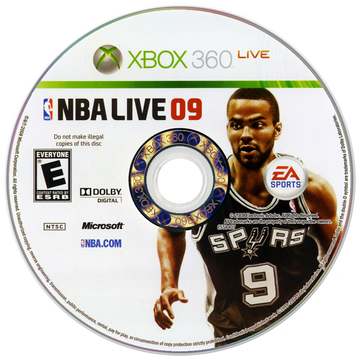 
NBA Live 09 | Xbox 360 | game disc/cartridge 1 | Region: North America | Source: LaunchBox