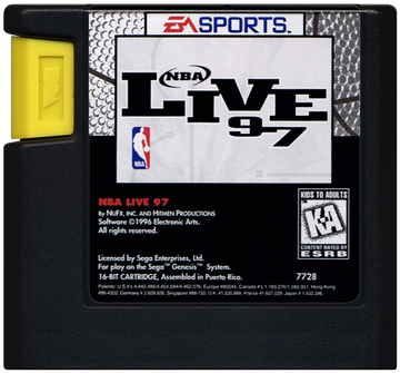 
NBA Live 97 | Genesis | game disc/cartridge 1