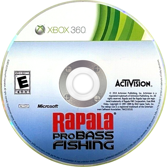 
Rapala: Pro Bass Fishing | Xbox 360 | game disc/cartridge 1 | Region: North America | Source: LaunchBox