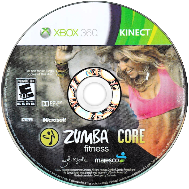 Zumba Fitness Core | Xbox 360 | game disc/cartridge 1 | Region: North America | Source: LaunchBox